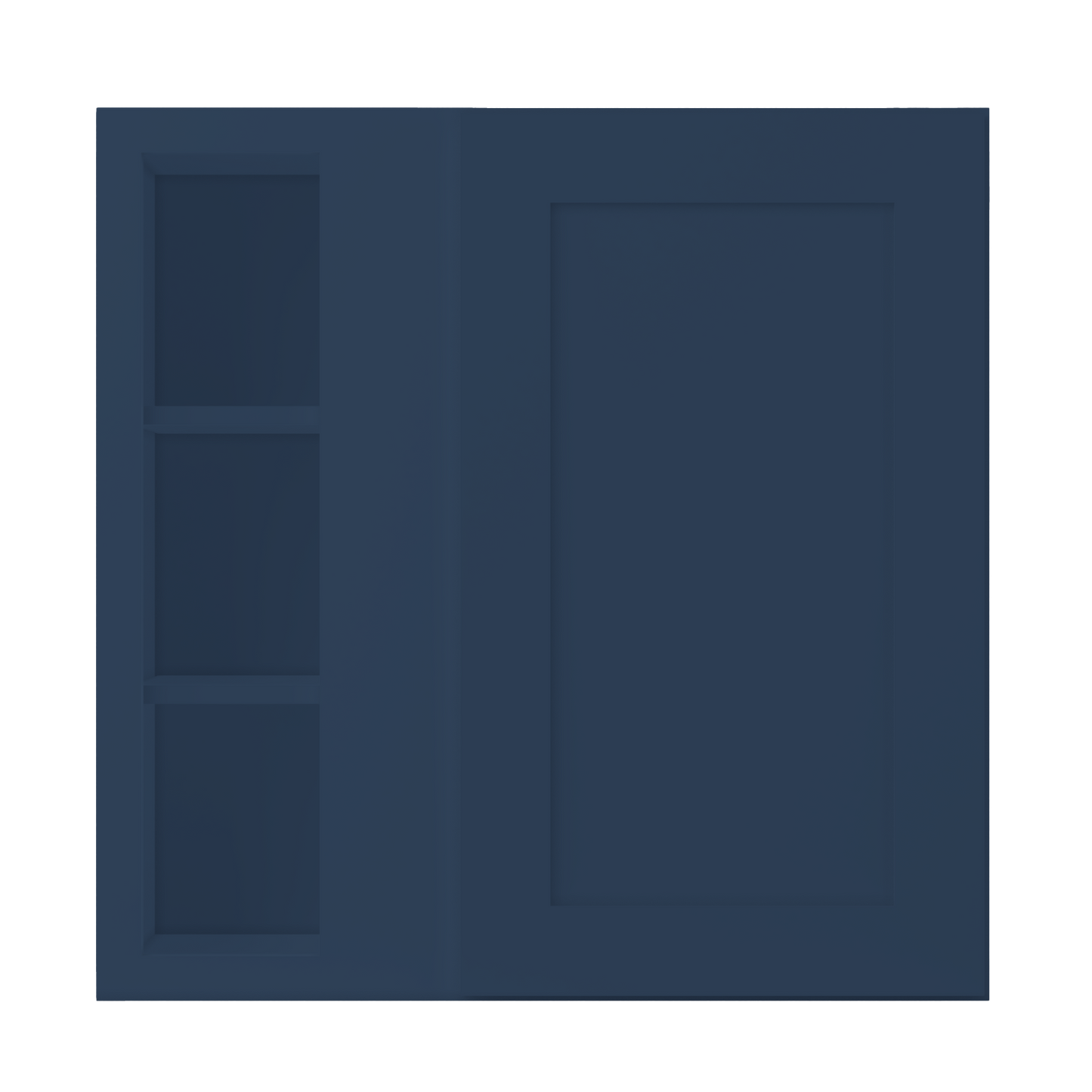 Square Corner Wall Blind Reversible Kitchen Cabinet SC3030 Danbury Blue LessCare 30 in. width 30 in. height 12 in.