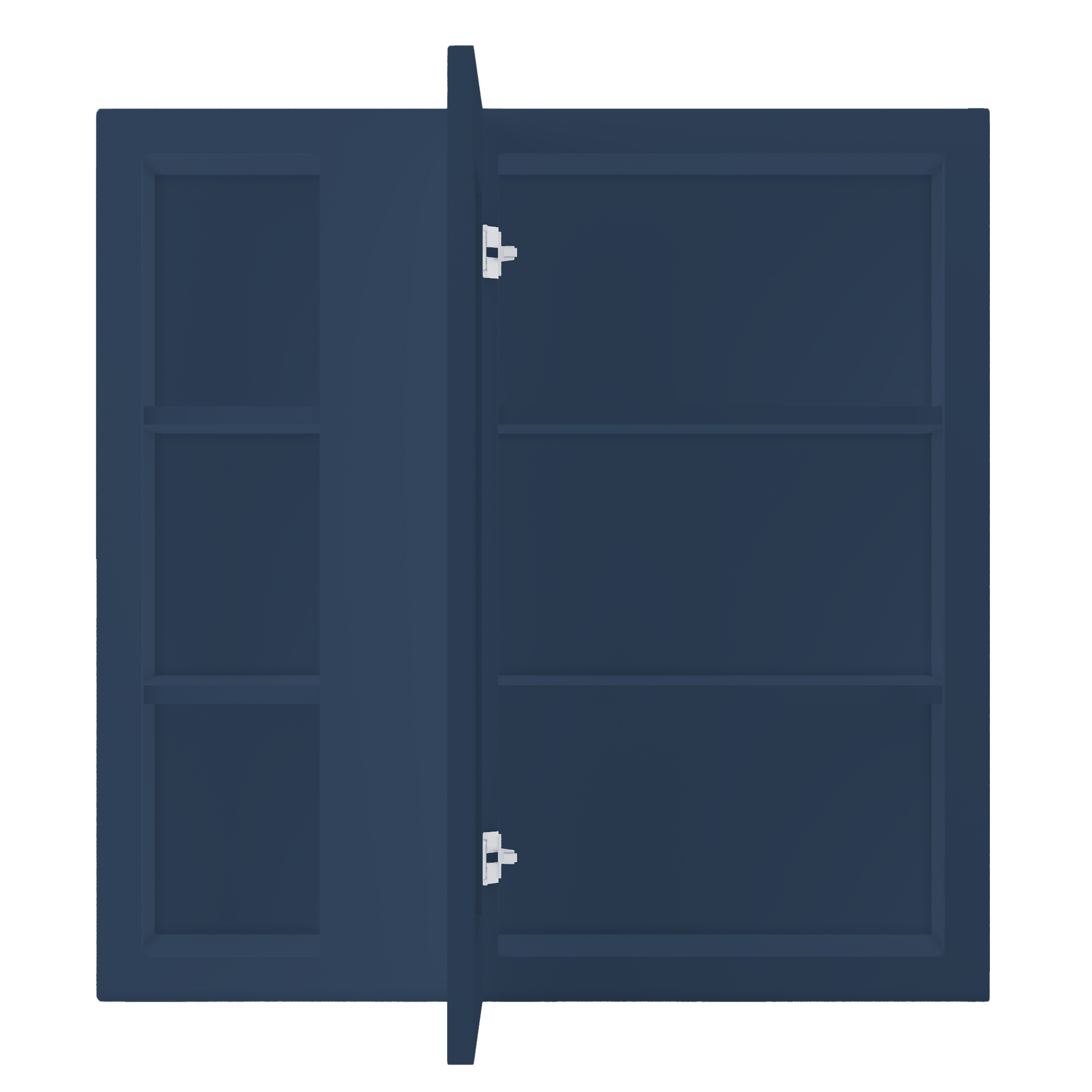 Square Corner Wall Blind Reversible Kitchen Cabinet SC3030 Danbury Blue LessCare 30 in. width 30 in. height 12 in.