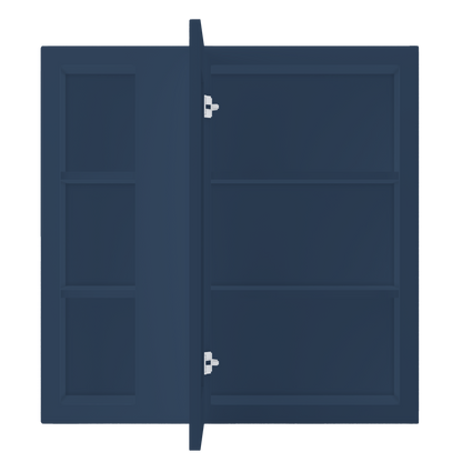 Square Corner Wall Blind Reversible Kitchen Cabinet SC3030 Danbury Blue LessCare 30 in. width 30 in. height 12 in.