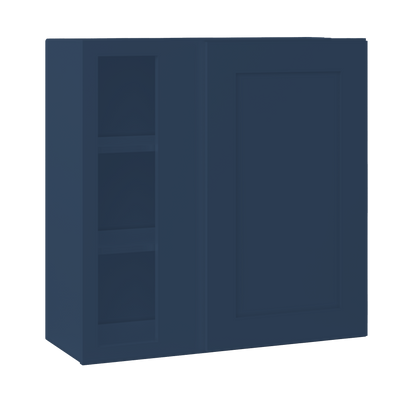 Square Corner Wall Blind Reversible Kitchen Cabinet SC3030 Danbury Blue LessCare 30 in. width 30 in. height 12 in.