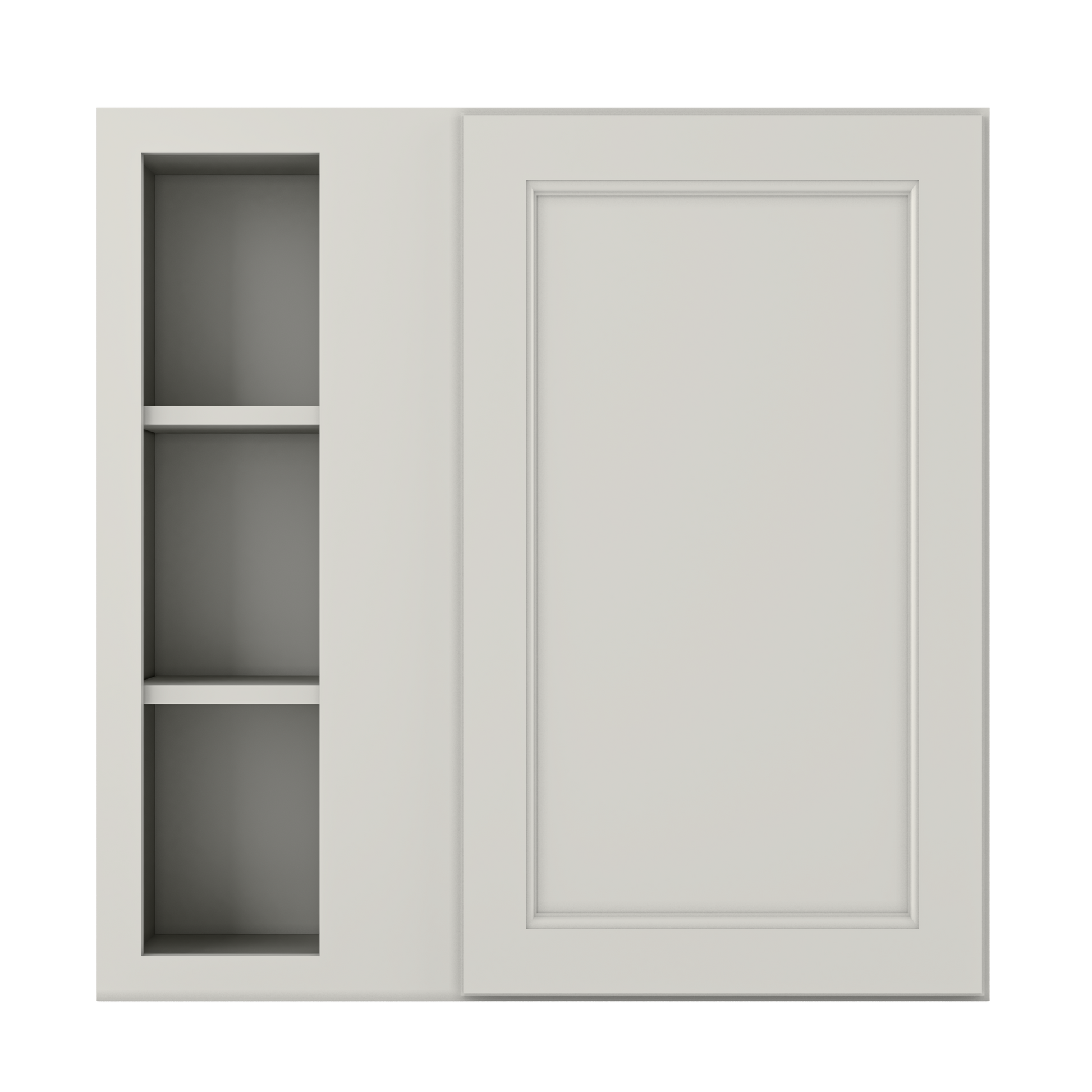 Square Corner Wall Blind Reversible Kitchen Cabinet SC3030 Milan Pearl 30 in. width 30 in. height 12 in. depth