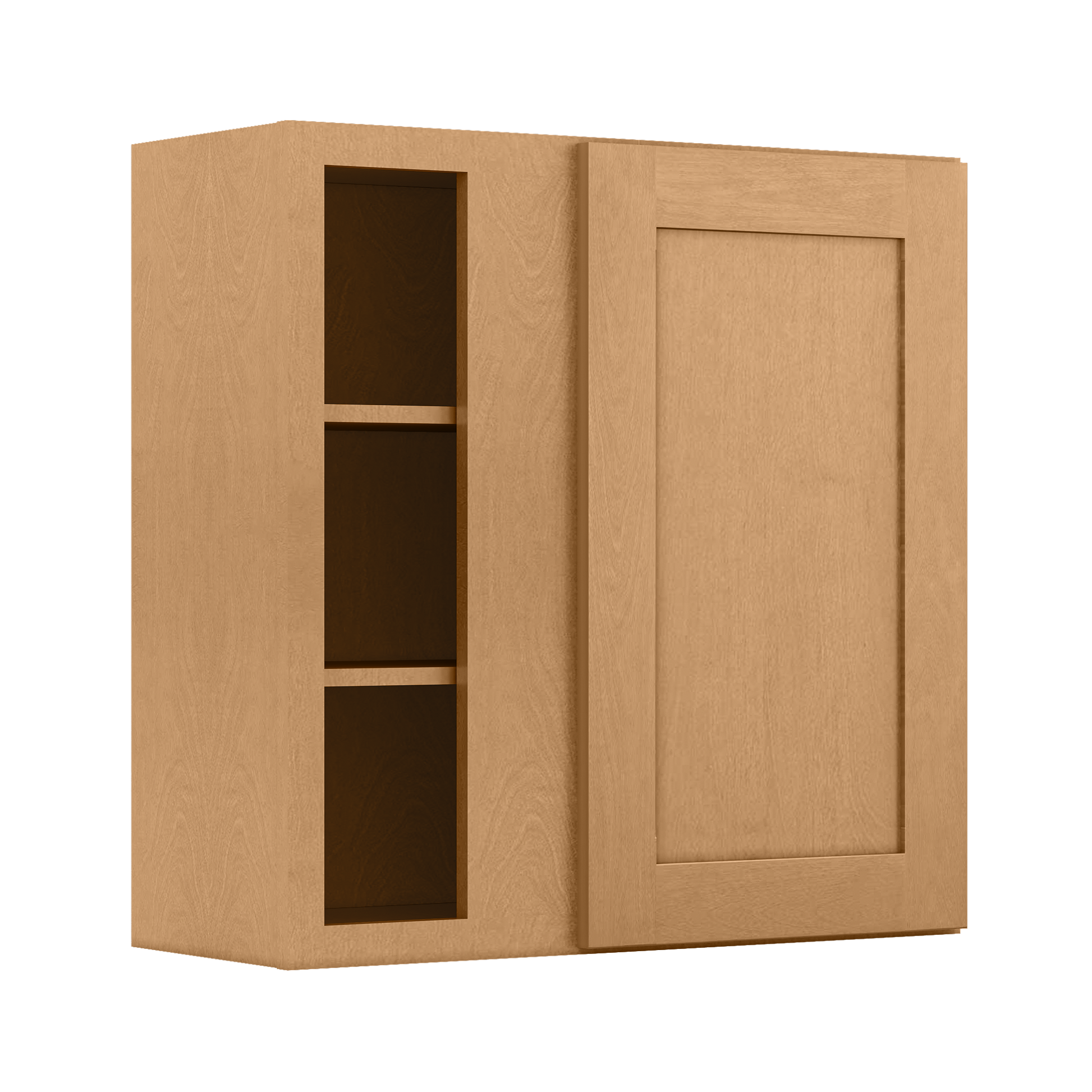 Square Corner Wall Blind Reversible Kitchen Cabinet SC3030 Shaker Toffee LessCare 30 in. width 30 in. height 12 in.