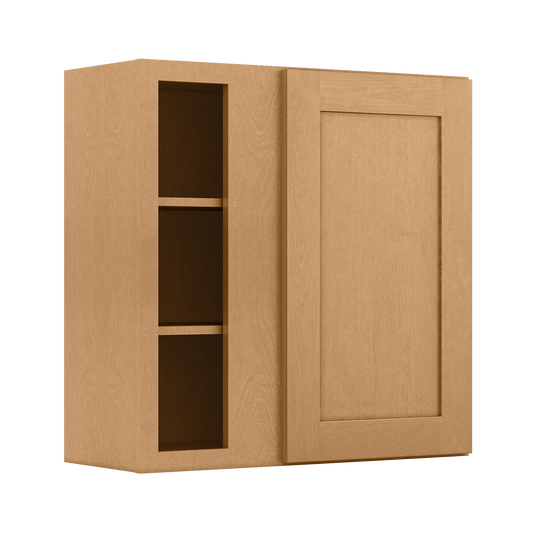 Square Corner Wall Blind Reversible Kitchen Cabinet SC3030 Shaker Toffee LessCare 30 in. width 30 in. height 12 in.
