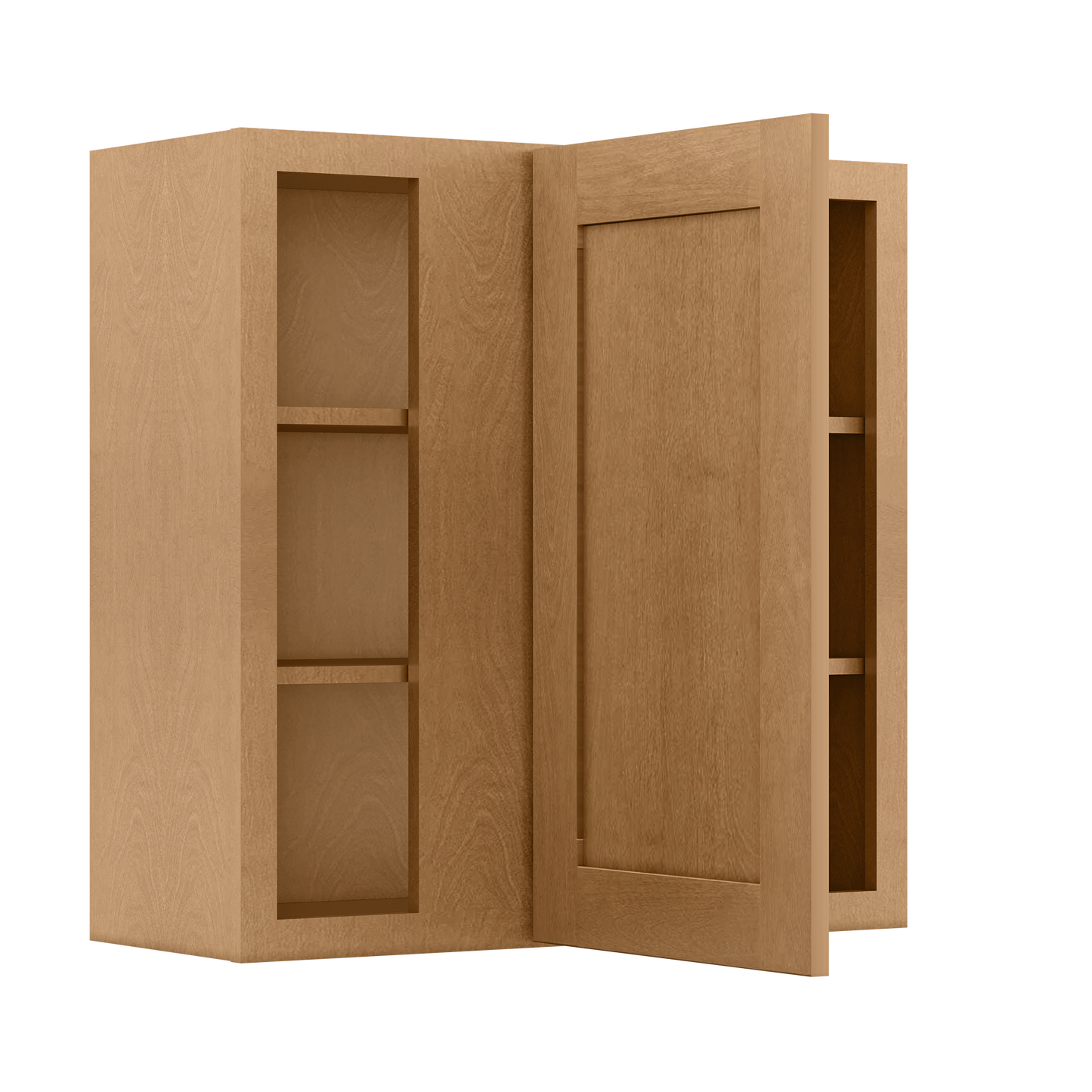 Square Corner Wall Blind Reversible Kitchen Cabinet SC3030 Shaker Toffee LessCare 30 in. width 30 in. height 12 in.