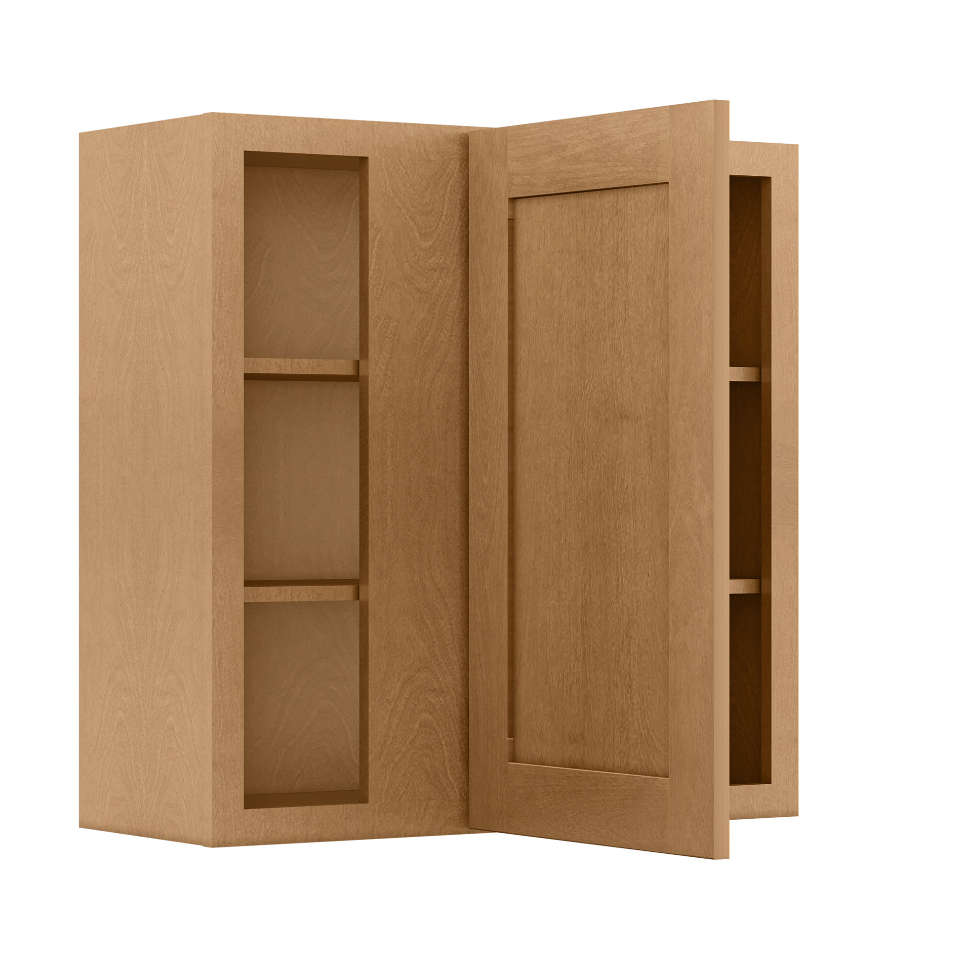 Square Corner Wall Blind Reversible Kitchen Cabinet SC3030 Shaker Toffee LessCare 30 in. width 30 in. height 12 in.