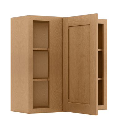 Square Corner Wall Blind Reversible Kitchen Cabinet SC3030 Shaker Toffee LessCare 30 in. width 30 in. height 12 in.