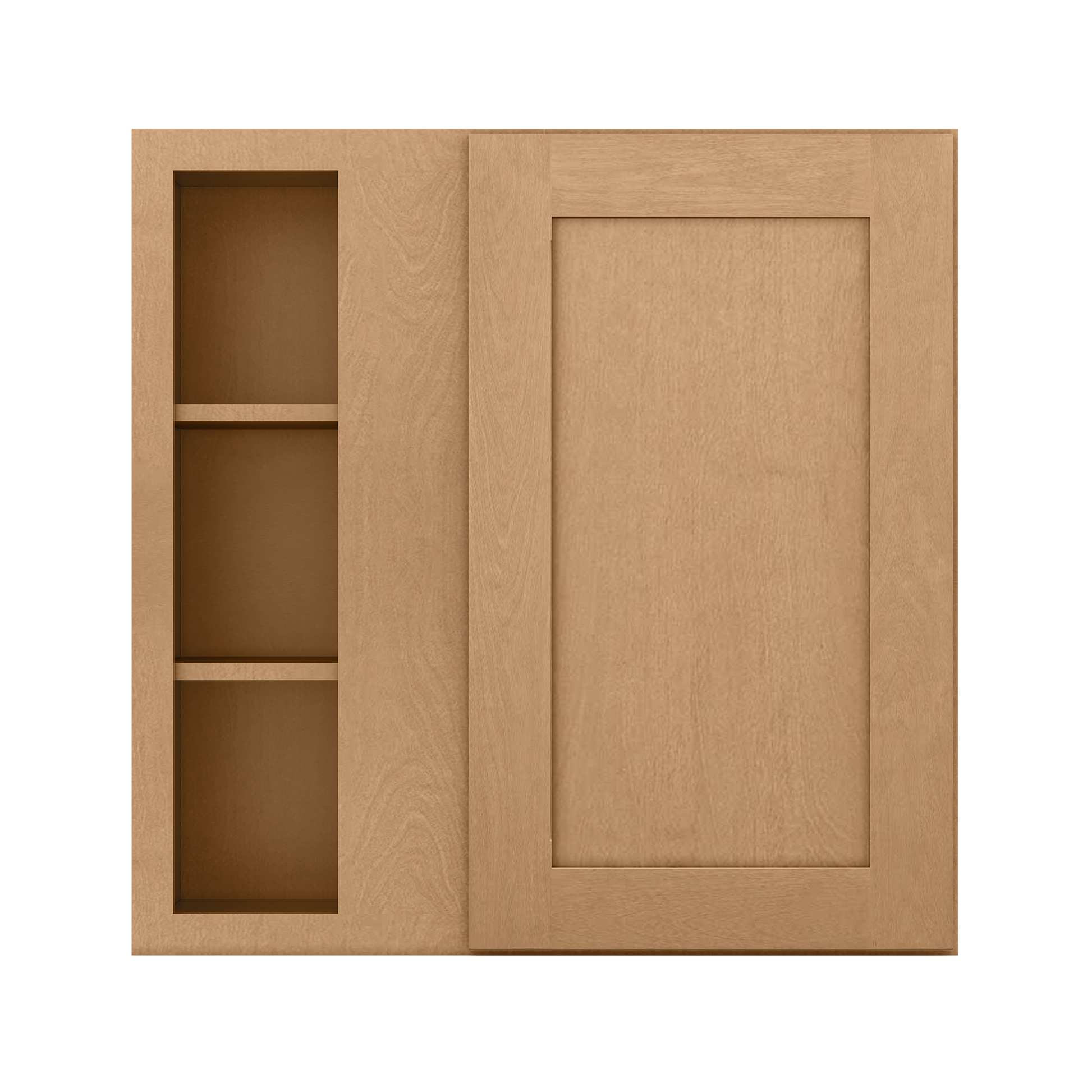Square Corner Wall Blind Reversible Kitchen Cabinet SC3030 Shaker Toffee LessCare 30 in. width 30 in. height 12 in.