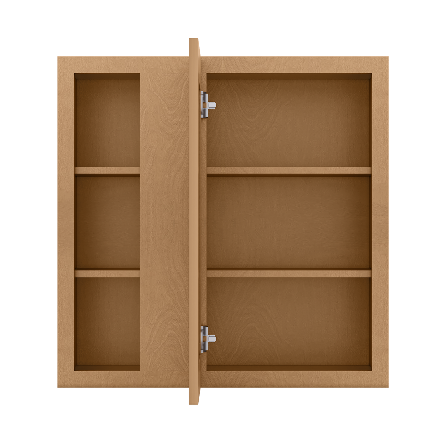 Square Corner Wall Blind Reversible Kitchen Cabinet SC3030 Shaker Toffee LessCare 30 in. width 30 in. height 12 in.