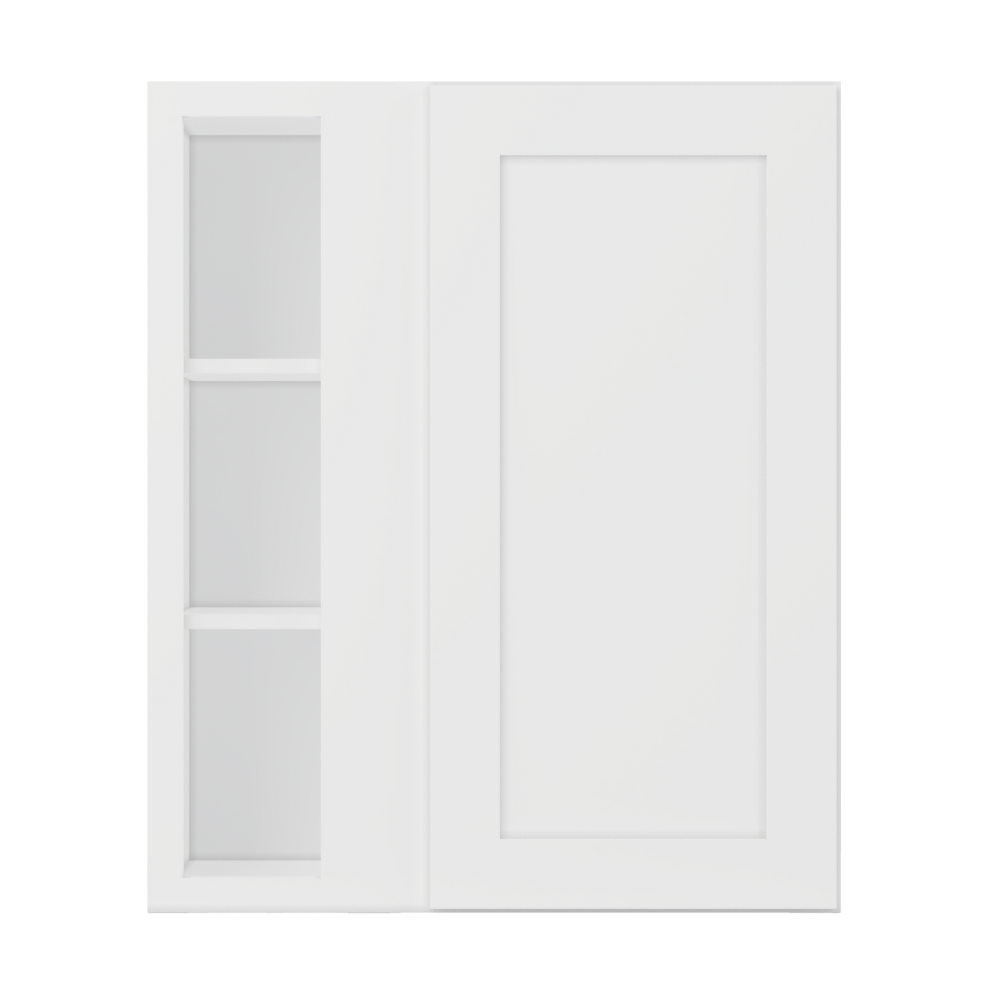 Square Corner Wall Blind Reversible Kitchen Cabinet SC3036 Alpina White LessCare 30 in. width 36 in. height 12 in.