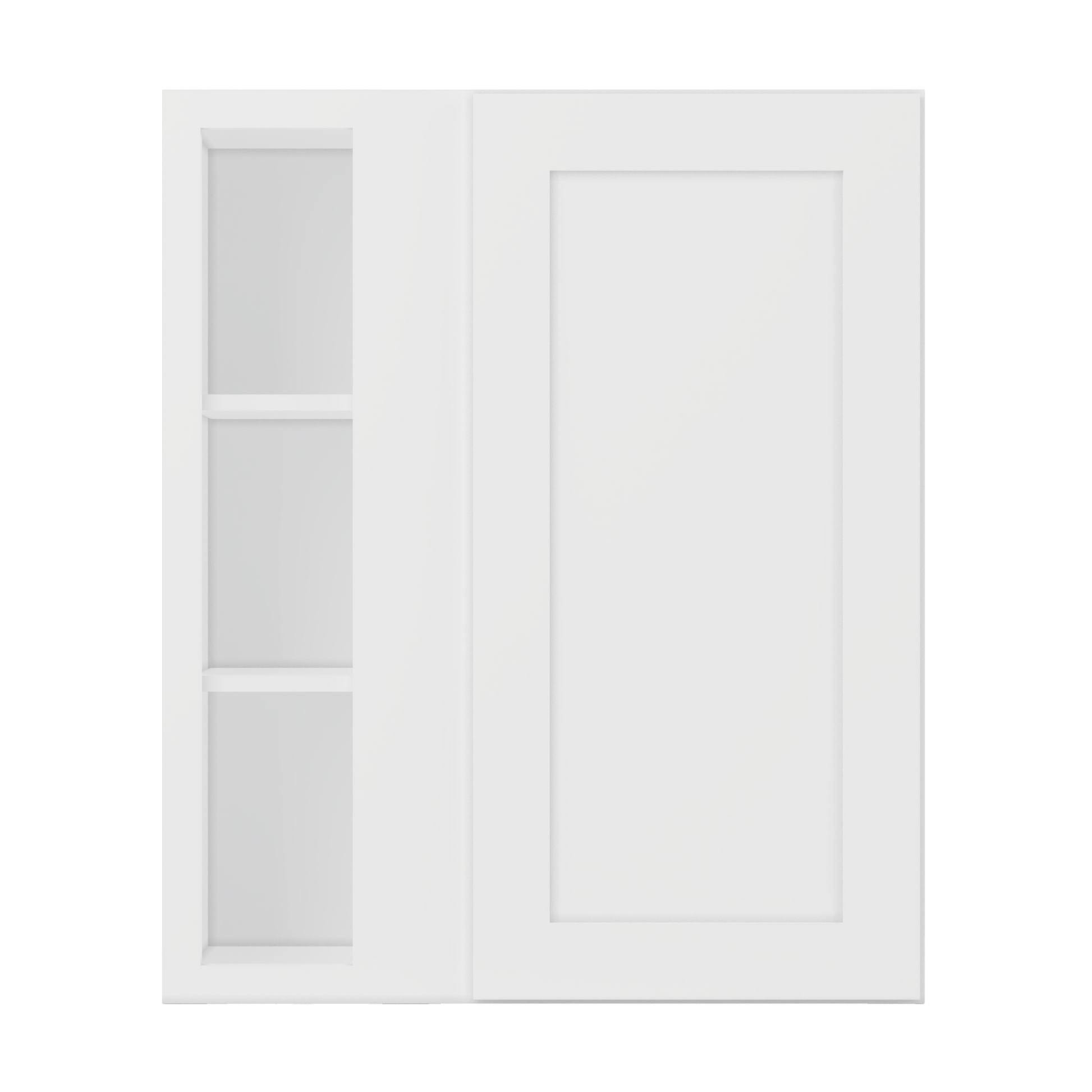 Square Corner Wall Blind Reversible Kitchen Cabinet SC3036 Alpina White LessCare 30 in. width 36 in. height 12 in.