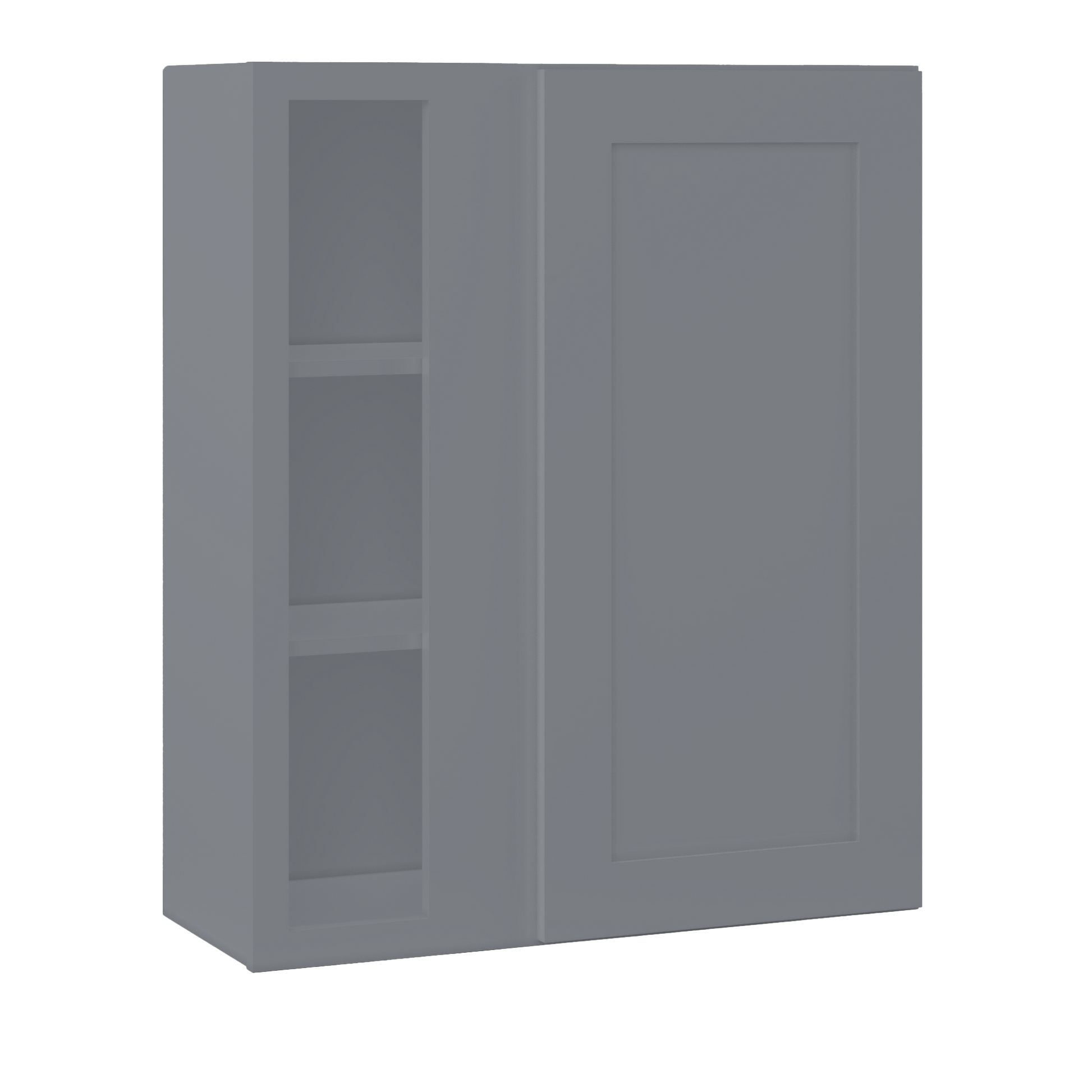 Square Corner Wall Blind Reversible Kitchen Cabinet SC3036 Colonial Gray LessCare 30 in. width 36 in. height 12 in.