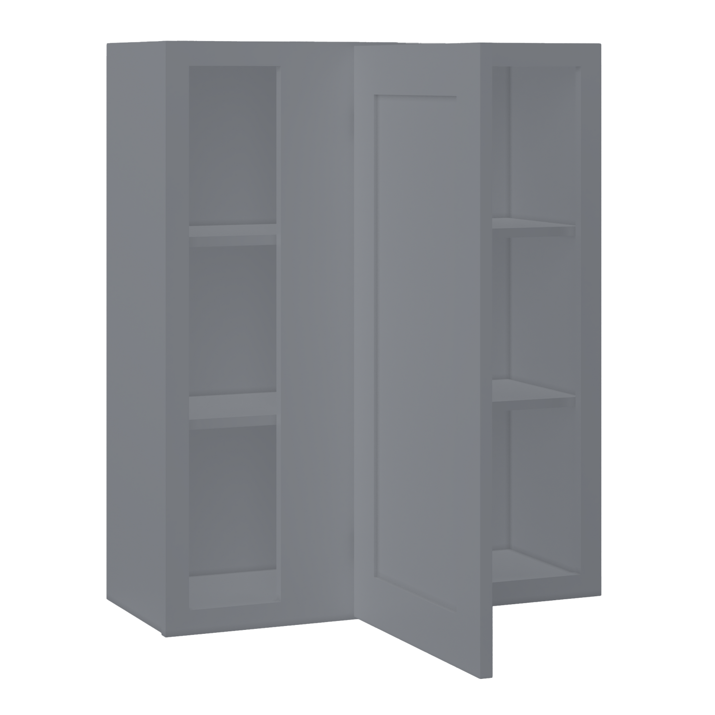 Square Corner Wall Blind Reversible Kitchen Cabinet SC3036 Colonial Gray LessCare 30 in. width 36 in. height 12 in.