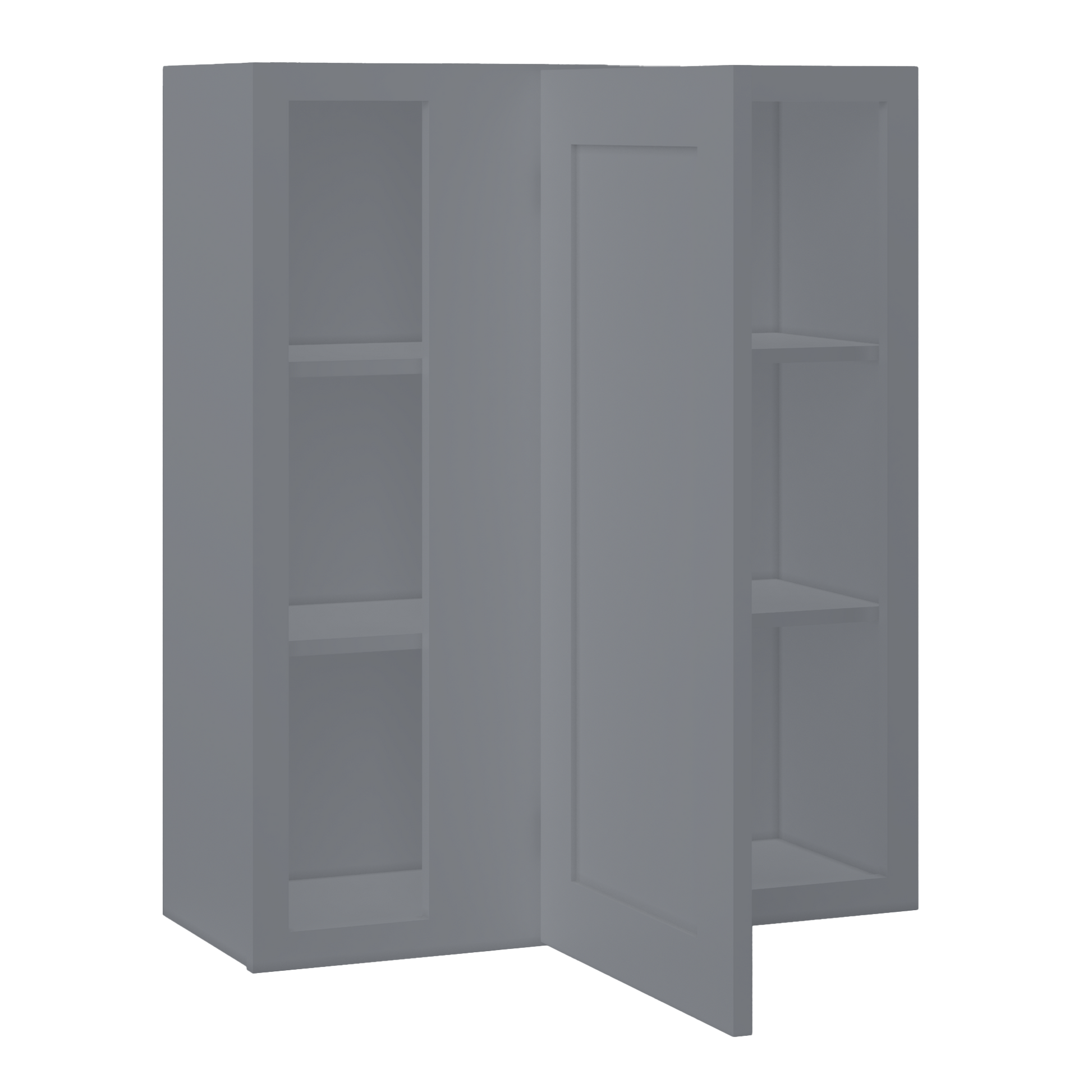 Square Corner Wall Blind Reversible Kitchen Cabinet SC3036 Colonial Gray LessCare 30 in. width 36 in. height 12 in.