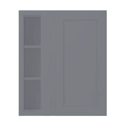 Square Corner Wall Blind Reversible Kitchen Cabinet SC3036 Colonial Gray LessCare 30 in. width 36 in. height 12 in.