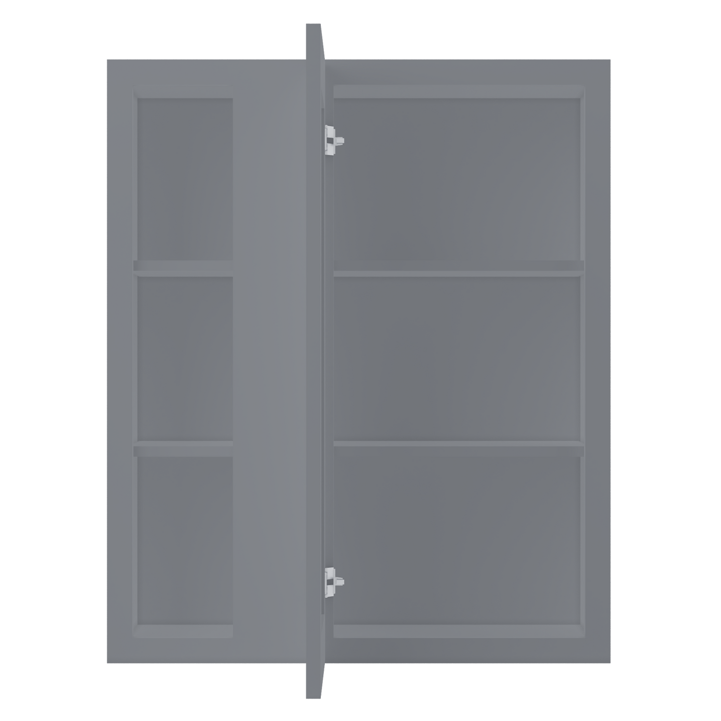 Square Corner Wall Blind Reversible Kitchen Cabinet SC3036 Colonial Gray LessCare 30 in. width 36 in. height 12 in.