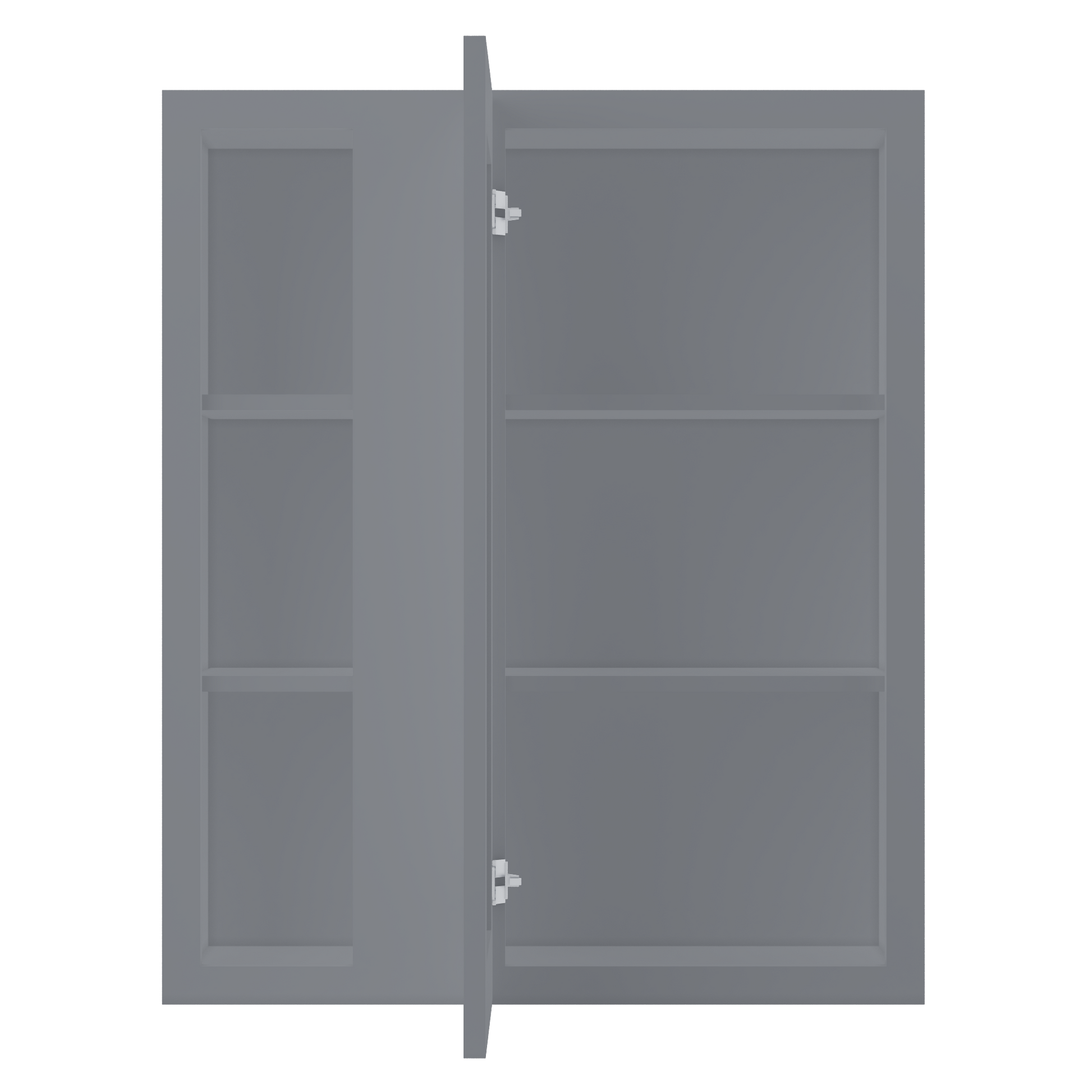 Square Corner Wall Blind Reversible Kitchen Cabinet SC3036 Colonial Gray LessCare 30 in. width 36 in. height 12 in.