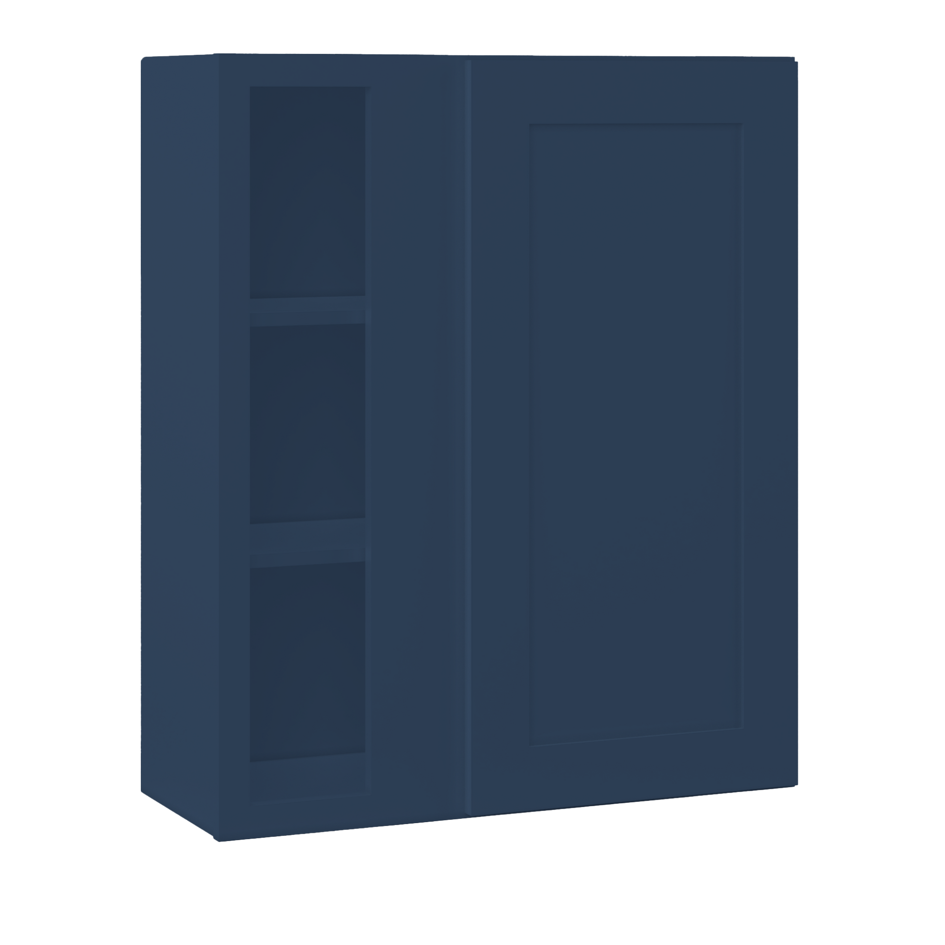 Square Corner Wall Blind Reversible Kitchen Cabinet SC3036 Danbury Blue LessCare 30 in. width 36 in. height 12 in.