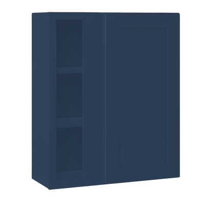 Square Corner Wall Blind Reversible Kitchen Cabinet SC3036 Danbury Blue LessCare 30 in. width 36 in. height 12 in.