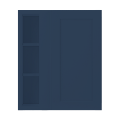 Square Corner Wall Blind Reversible Kitchen Cabinet SC3036 Danbury Blue LessCare 30 in. width 36 in. height 12 in.