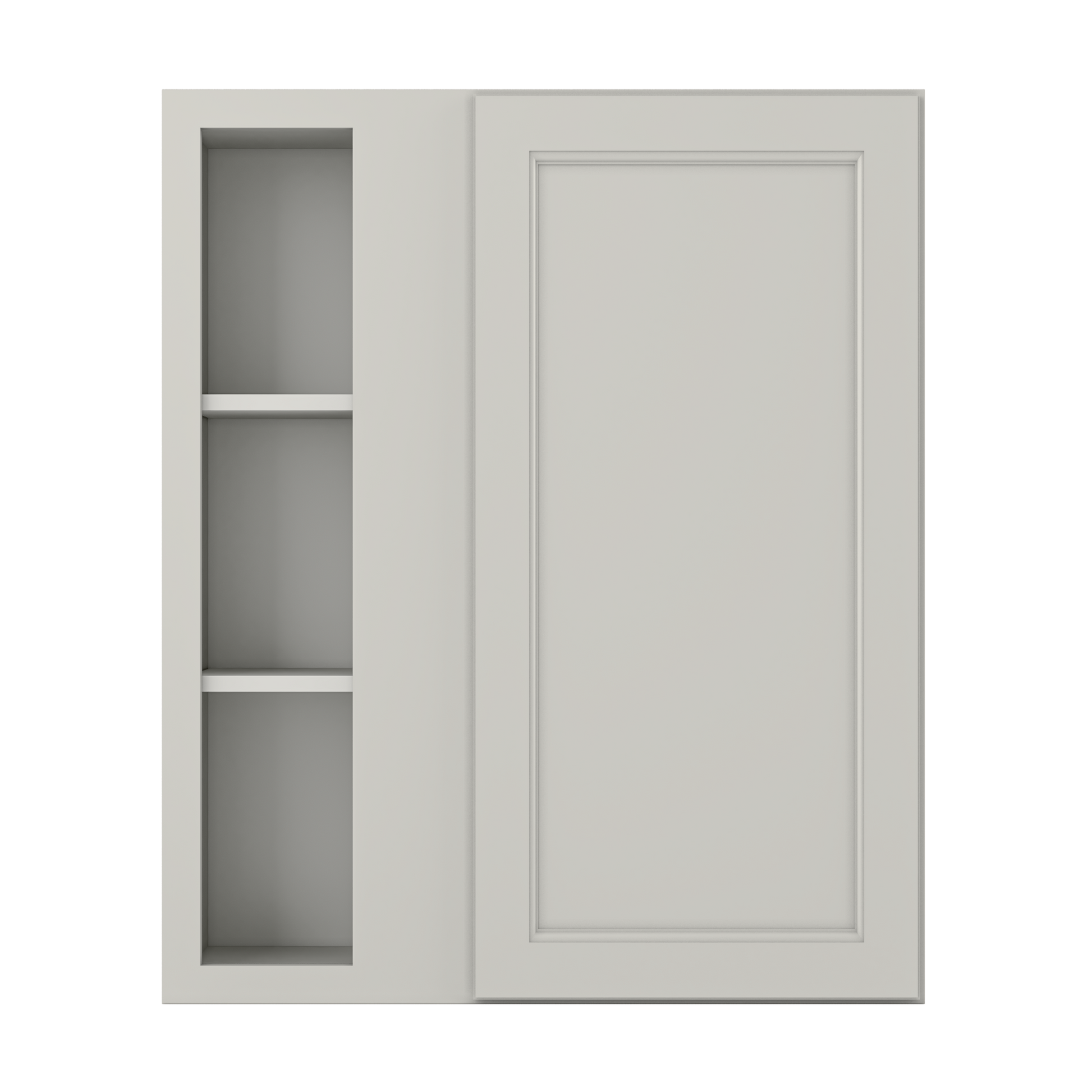 Square Corner Wall Blind Reversible Kitchen Cabinet SC3036 Milan Pearl 30 in. width 36 in. height 12 in. depth