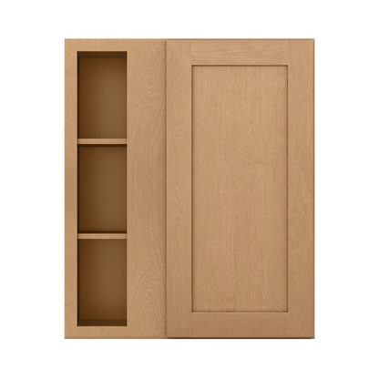 Square Corner Wall Blind Reversible Kitchen Cabinet SC3036 Shaker Toffee LessCare 30 in. width 36 in. height 12 in.