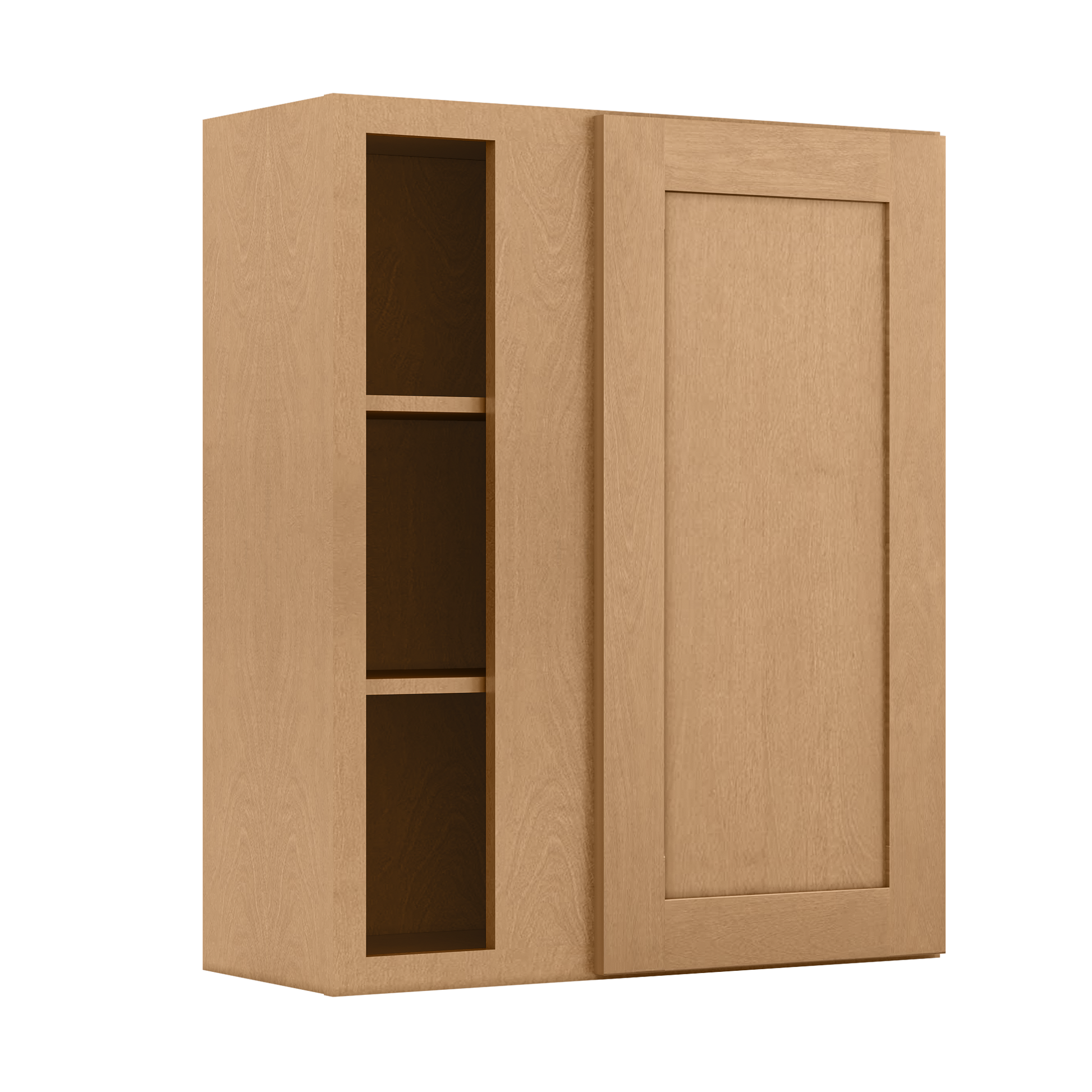 Square Corner Wall Blind Reversible Kitchen Cabinet SC3036 Shaker Toffee LessCare 30 in. width 36 in. height 12 in.