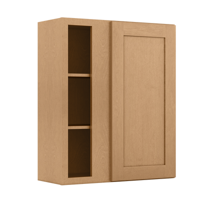Square Corner Wall Blind Reversible Kitchen Cabinet SC3036 Shaker Toffee LessCare 30 in. width 36 in. height 12 in.
