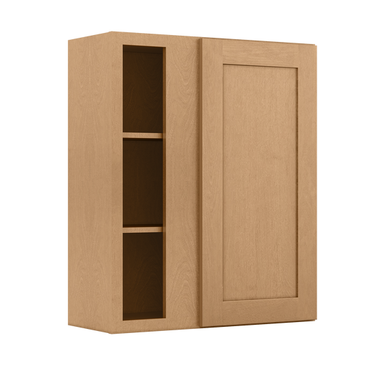 Square Corner Wall Blind Reversible Kitchen Cabinet SC3036 Shaker Toffee LessCare 30 in. width 36 in. height 12 in.