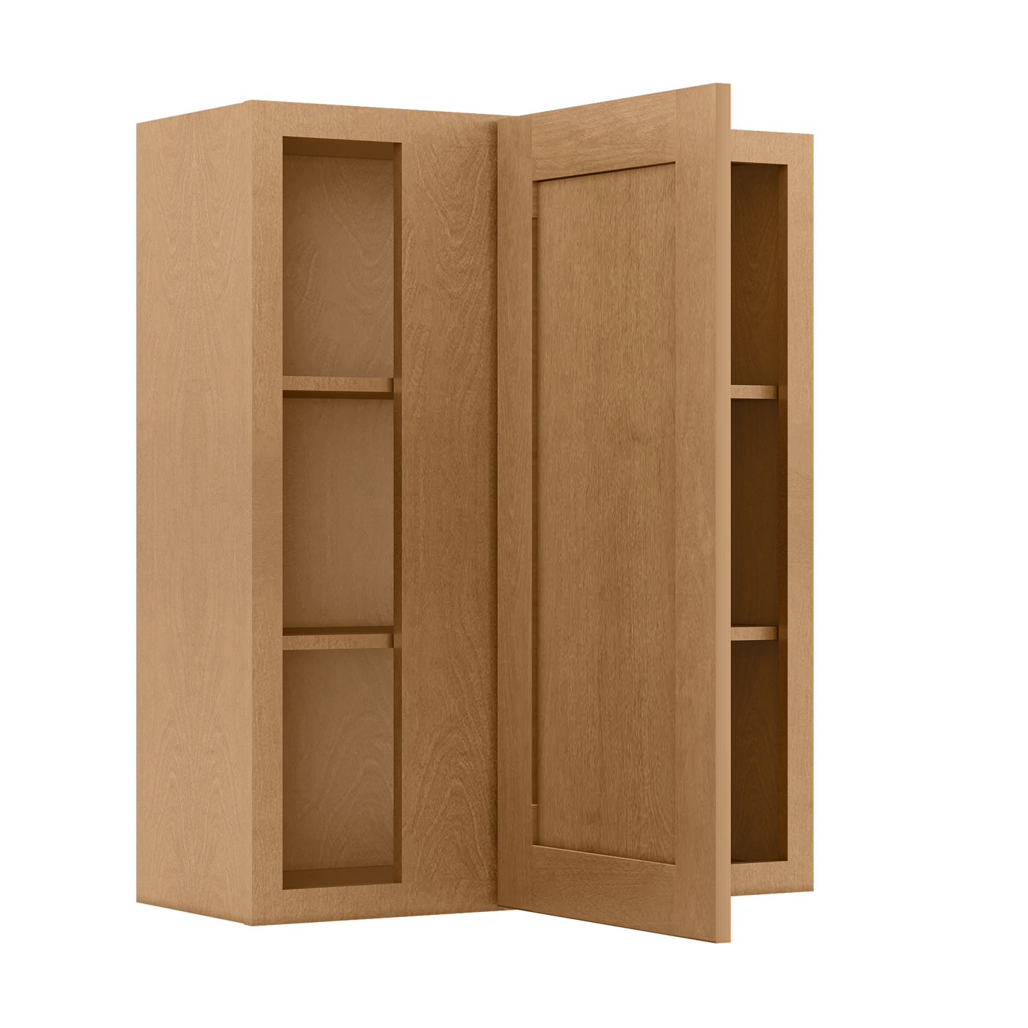 Square Corner Wall Blind Reversible Kitchen Cabinet SC3036 Shaker Toffee LessCare 30 in. width 36 in. height 12 in.