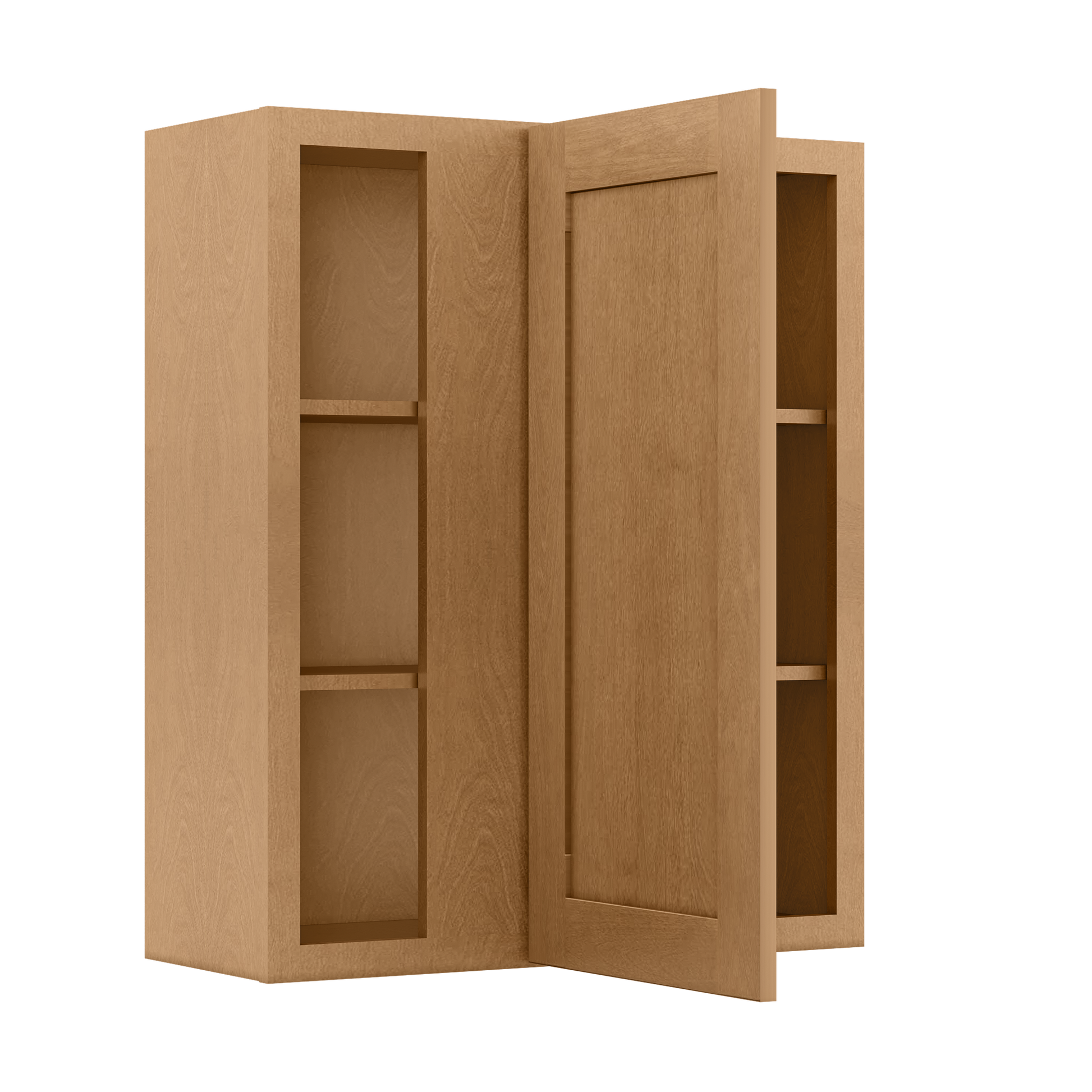 Square Corner Wall Blind Reversible Kitchen Cabinet SC3036 Shaker Toffee LessCare 30 in. width 36 in. height 12 in.