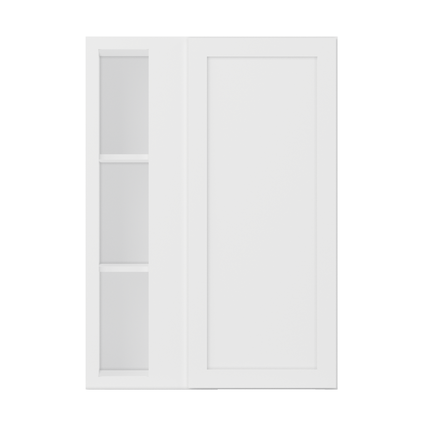 Square Corner Wall Blind Reversible Kitchen Cabinet SC3042 Alpina White LessCare 30 in. width 42 in. height 12 in.