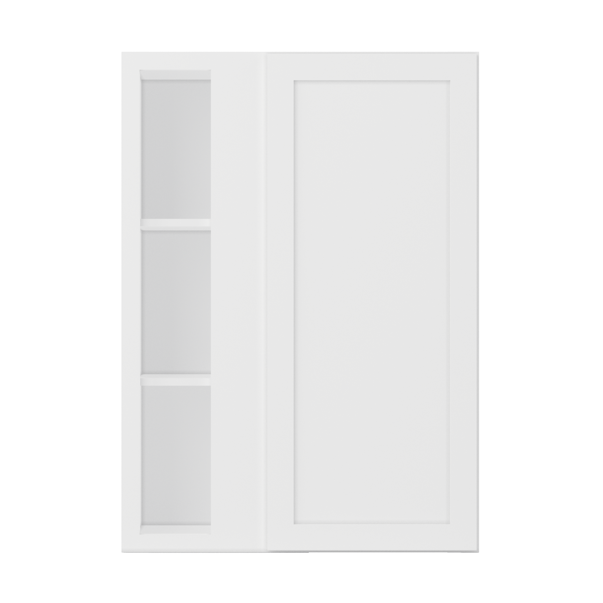 Square Corner Wall Blind Reversible Kitchen Cabinet SC3042 Alpina White LessCare 30 in. width 42 in. height 12 in.