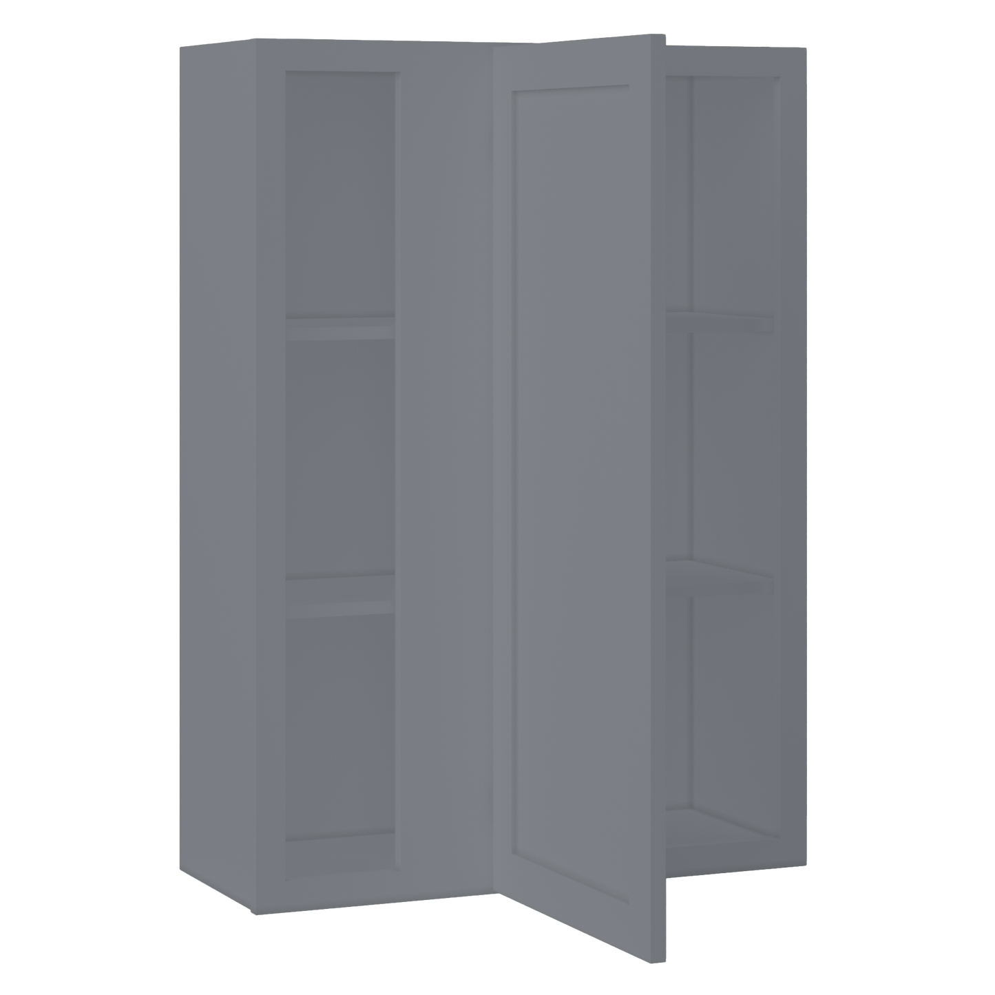Square Corner Wall Blind Reversible Kitchen Cabinet SC3042 Colonial Gray LessCare 30 in. width 42 in. height 12 in.
