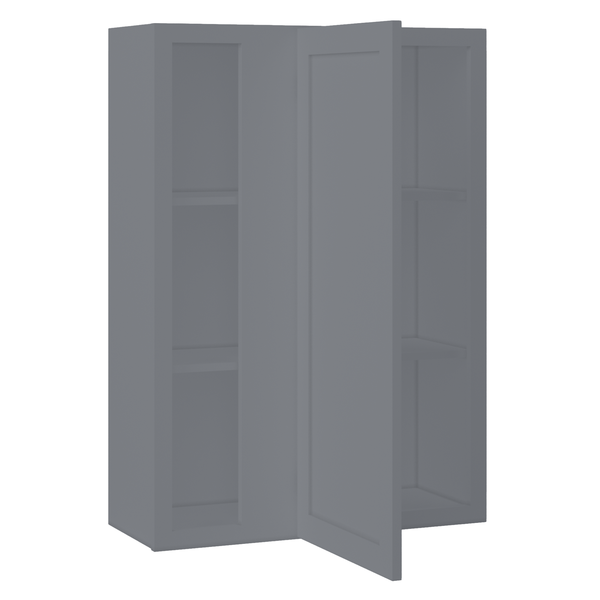 Square Corner Wall Blind Reversible Kitchen Cabinet SC3042 Colonial Gray LessCare 30 in. width 42 in. height 12 in.
