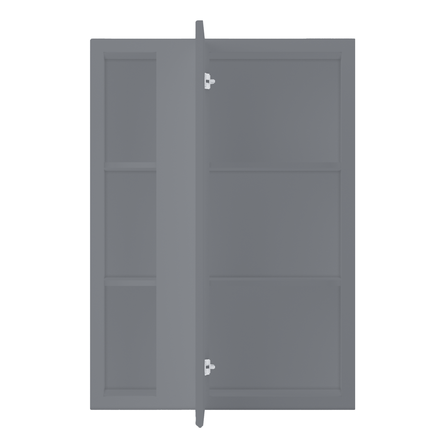 Square Corner Wall Blind Reversible Kitchen Cabinet SC3042 Colonial Gray LessCare 30 in. width 42 in. height 12 in.