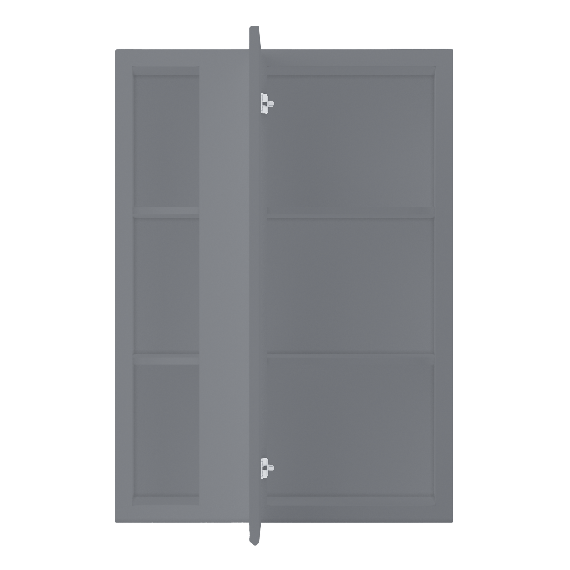 Square Corner Wall Blind Reversible Kitchen Cabinet SC3042 Colonial Gray LessCare 30 in. width 42 in. height 12 in.