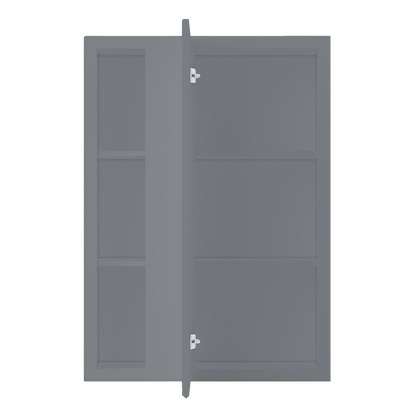 Square Corner Wall Blind Reversible Kitchen Cabinet SC3042 Colonial Gray LessCare 30 in. width 42 in. height 12 in.