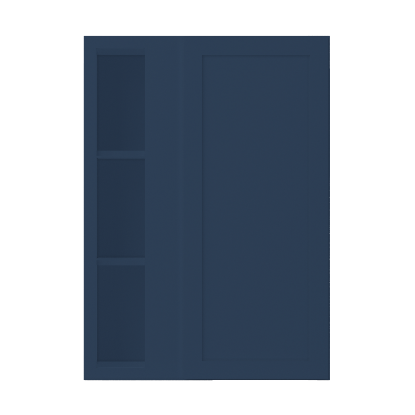 Square Corner Wall Blind Reversible Kitchen Cabinet SC3042 Danbury Blue LessCare 30 in. width 42 in. height 12 in.
