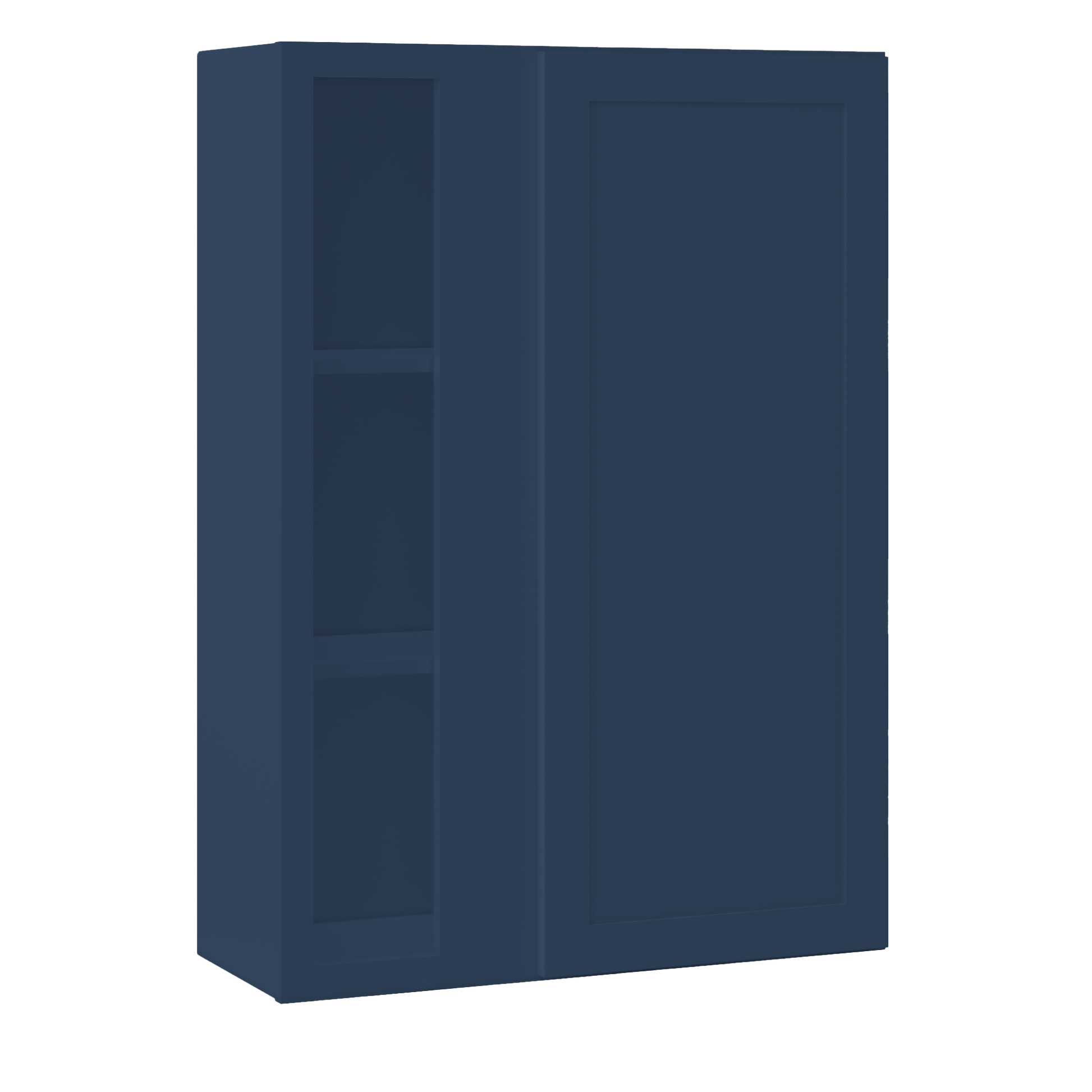 Square Corner Wall Blind Reversible Kitchen Cabinet SC3042 Danbury Blue LessCare 30 in. width 42 in. height 12 in.