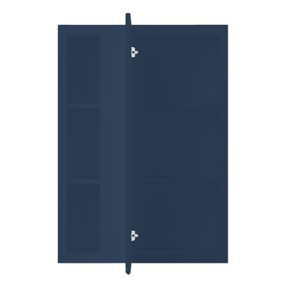 Square Corner Wall Blind Reversible Kitchen Cabinet SC3042 Danbury Blue LessCare 30 in. width 42 in. height 12 in.