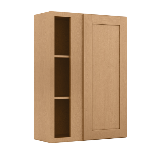 Square Corner Wall Blind Reversible Kitchen Cabinet SC3042 Shaker Toffee LessCare 30 in. width 42 in. height 12 in.
