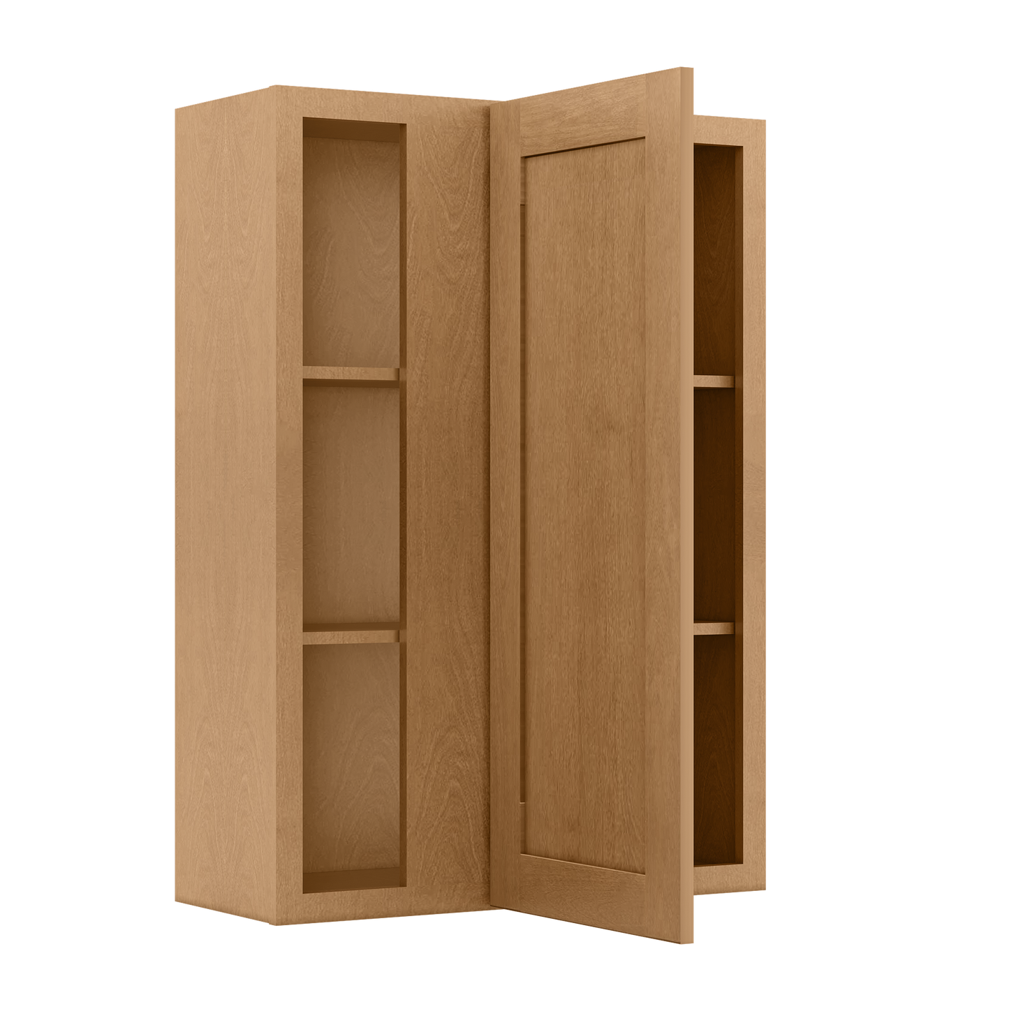 Square Corner Wall Blind Reversible Kitchen Cabinet SC3042 Shaker Toffee LessCare 30 in. width 42 in. height 12 in.