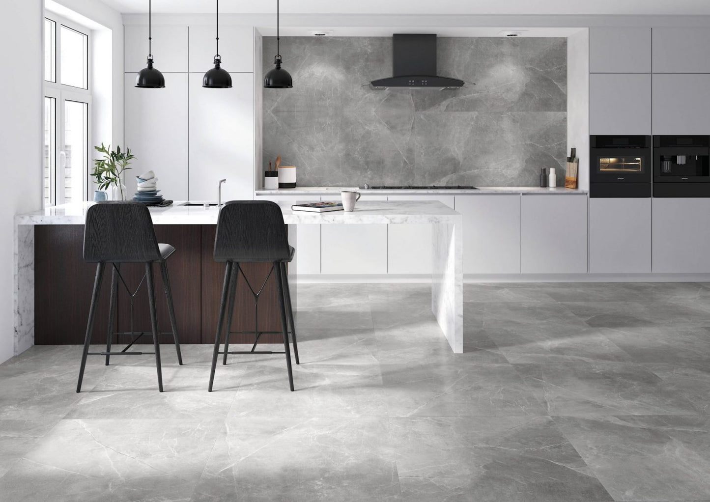 Athens Stone Silver Tile 24x24 Matt Rectified Porcelain Floor and Wall for Interior or Exterior
