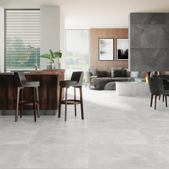 Athens Stone White Tile 24x24 Matt Rectified Porcelain Floor and Wall for Interior or Exterior