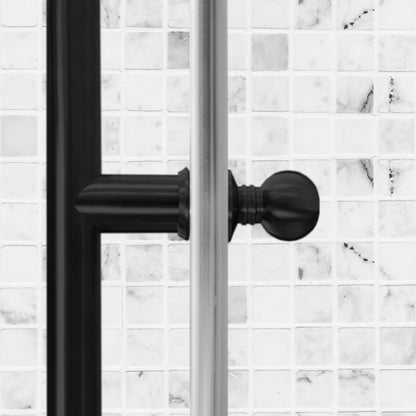 68-72 W x 76 H  x 34 1/2 D Sliding Frameless Shower Enclosure ULTRA-C with Clear Glass in Matte Black