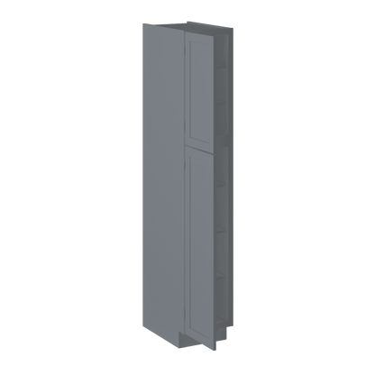 Utility Kitchen Cabinet U1584 Colonial Gray LessCare 15 in. width 84 in. height 24 in. depth - Kitchen Cabinets