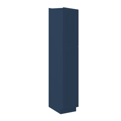 Utility Kitchen Cabinet U1584 Danbury Blue LessCare 15 in. width 84 in. height 24 in. depth - Kitchen Cabinets