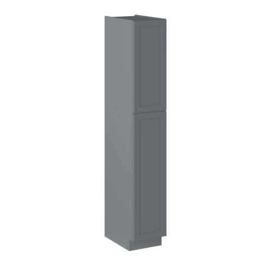 Utility Kitchen Cabinet U1590 Colonial Gray LessCare 15 in. width 90 in. height 24 in. depth - Kitchen Cabinets