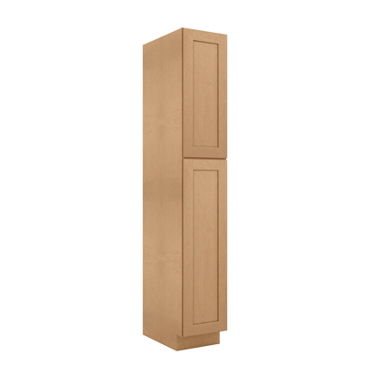 Utility Kitchen Cabinet U1590 Shaker Toffee LessCare 15 in. width 90 in. height 24 in. depth - Kitchen Cabinets