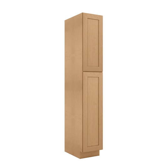 Utility Kitchen Cabinet U1590 Shaker Toffee LessCare 15 in. width 90 in. height 24 in. depth - Kitchen Cabinets
